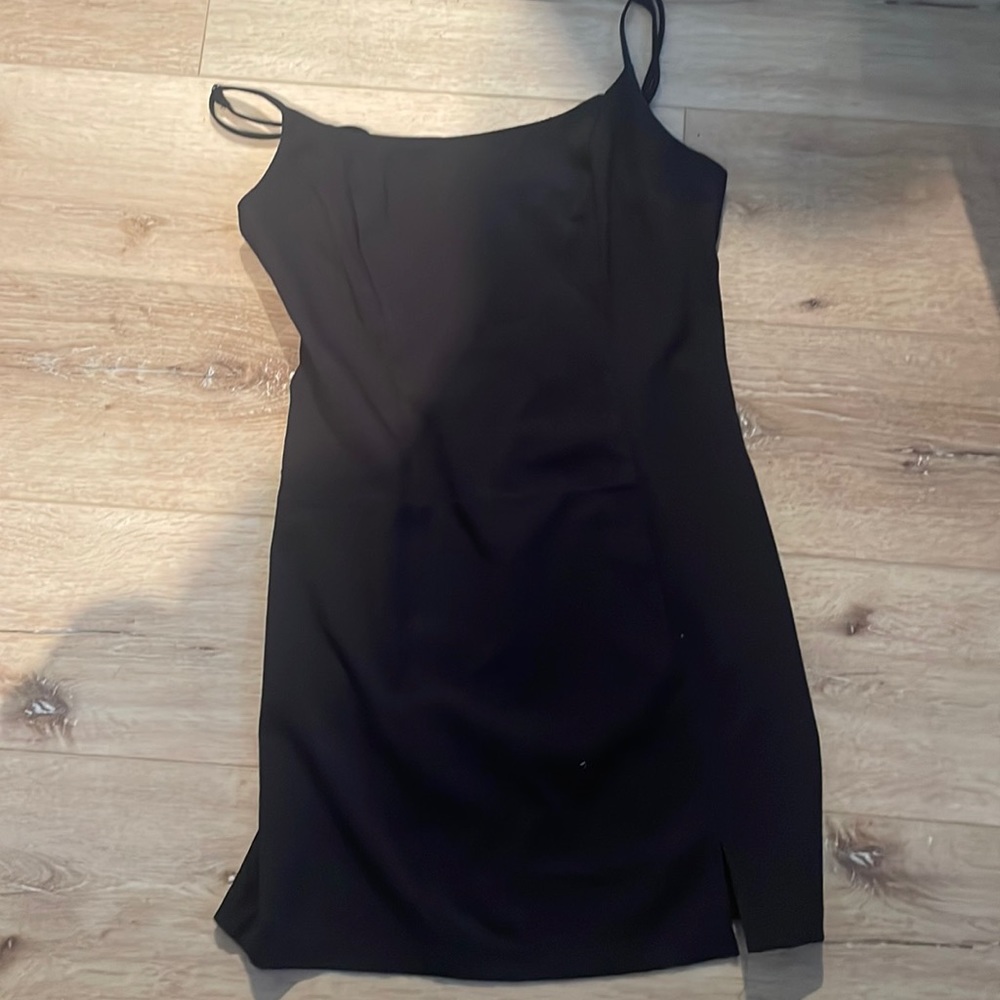 Black mini dress